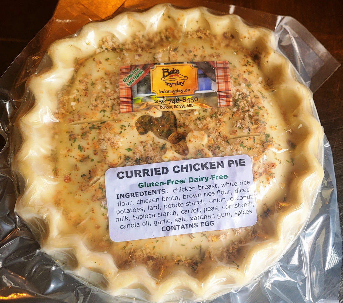 Ready-to-Bake Family Size Curried Chicken Pie (9" deep dish, Approx. 1.2 kg)